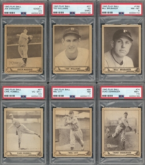 1940 Play Ball Partial Set (134/240) Including DiMaggio and Williams